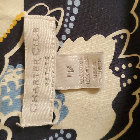 CHARTER CLUB floral top PM - Picture 5 of 8